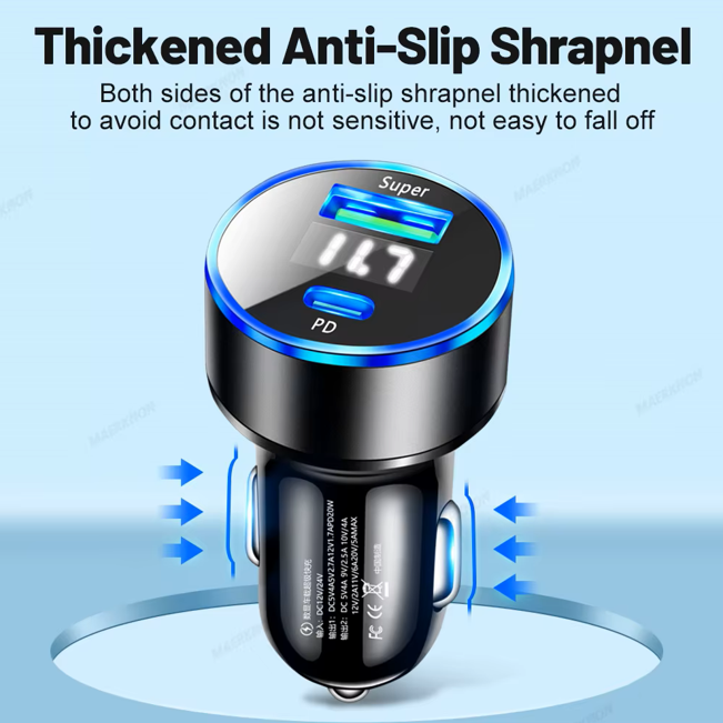 Dual-Port Fast Car Charger