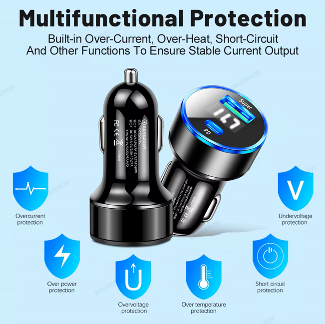 Dual-Port Fast Car Charger