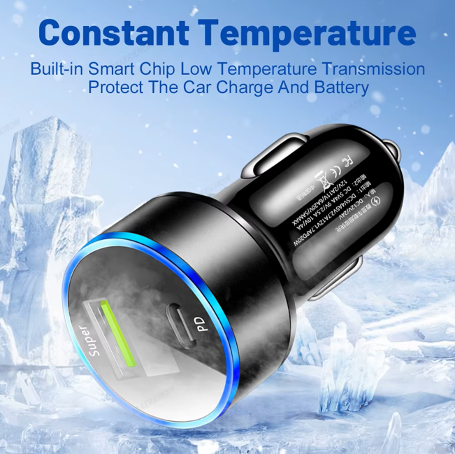 Dual-Port Fast Car Charger