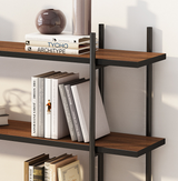 3 Tier Bookshelf Console Table Hallway Flower Table (Dark Wood)