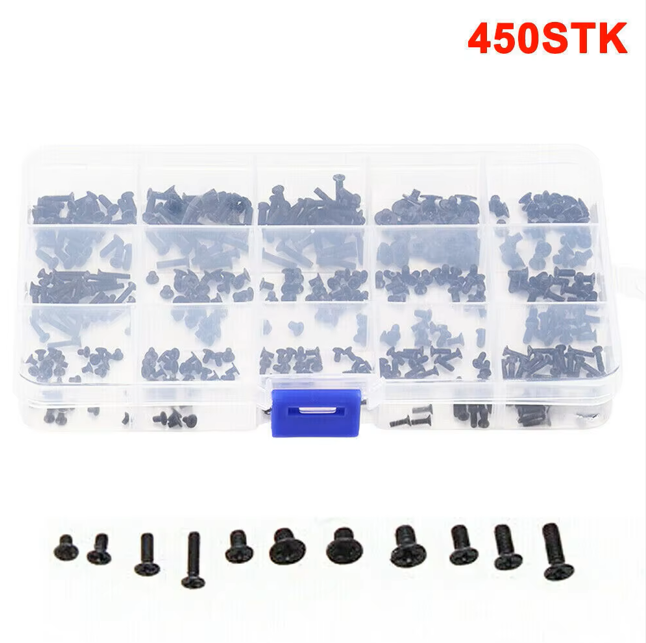 450pcs M2 M2.5 M3 Countersunk Laptop and Electronic Screw