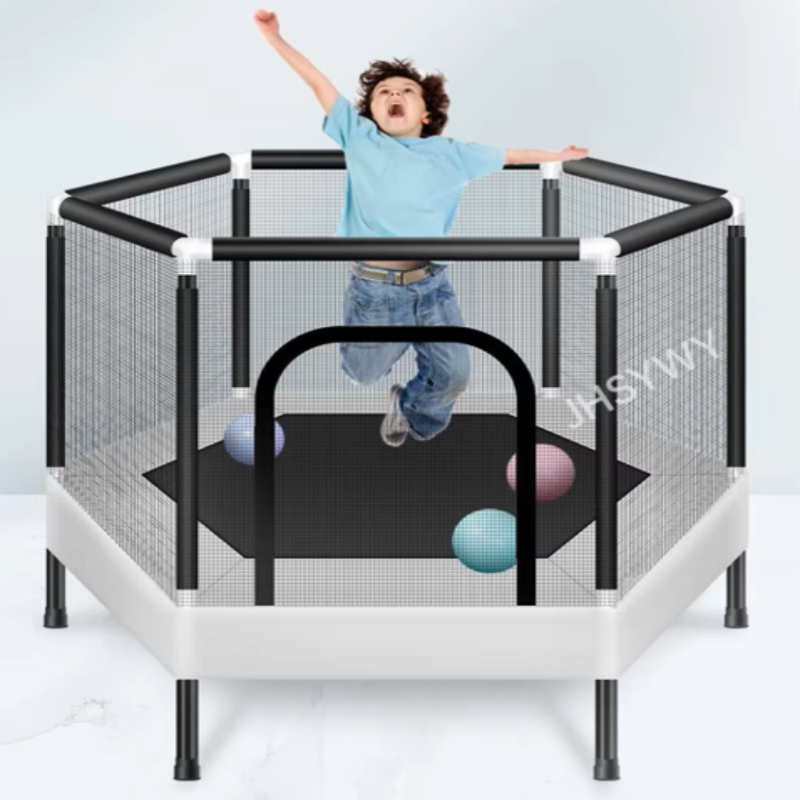 Kid Mini Trampoline for Indoor-Outdoor (Black & Grey)