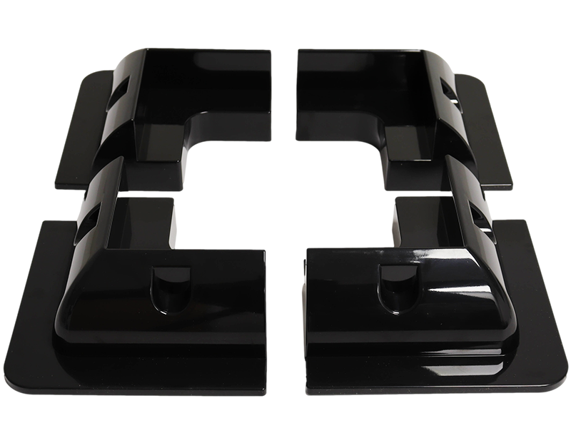 4 Solar Panel Mounting Bracket Black Corner Set Kit