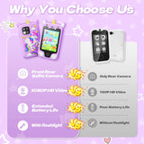 Smart Phone with 8GB Card & Holographic Pyramid 2.8"Touchscreen Learning Toy For Girl Boy