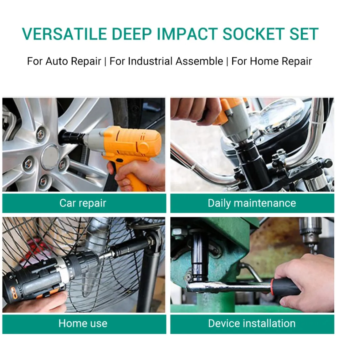 1/2" Socket Set 8-32mm Wrench Socket Set (Green)