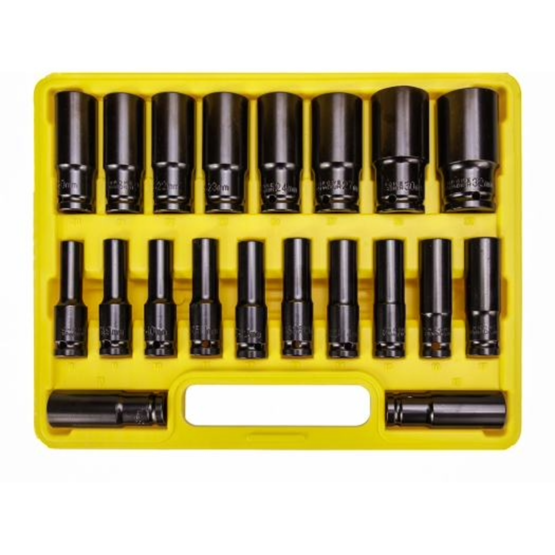 1/2" Socket Set 8-32mm Wrench Socket Set (Yellow)