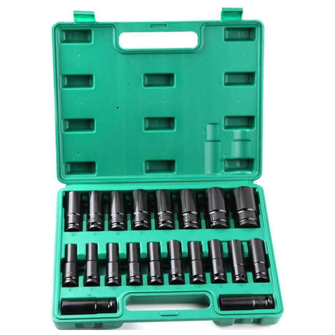 1/2" Socket Set 8-32mm Wrench Socket Set (Green)