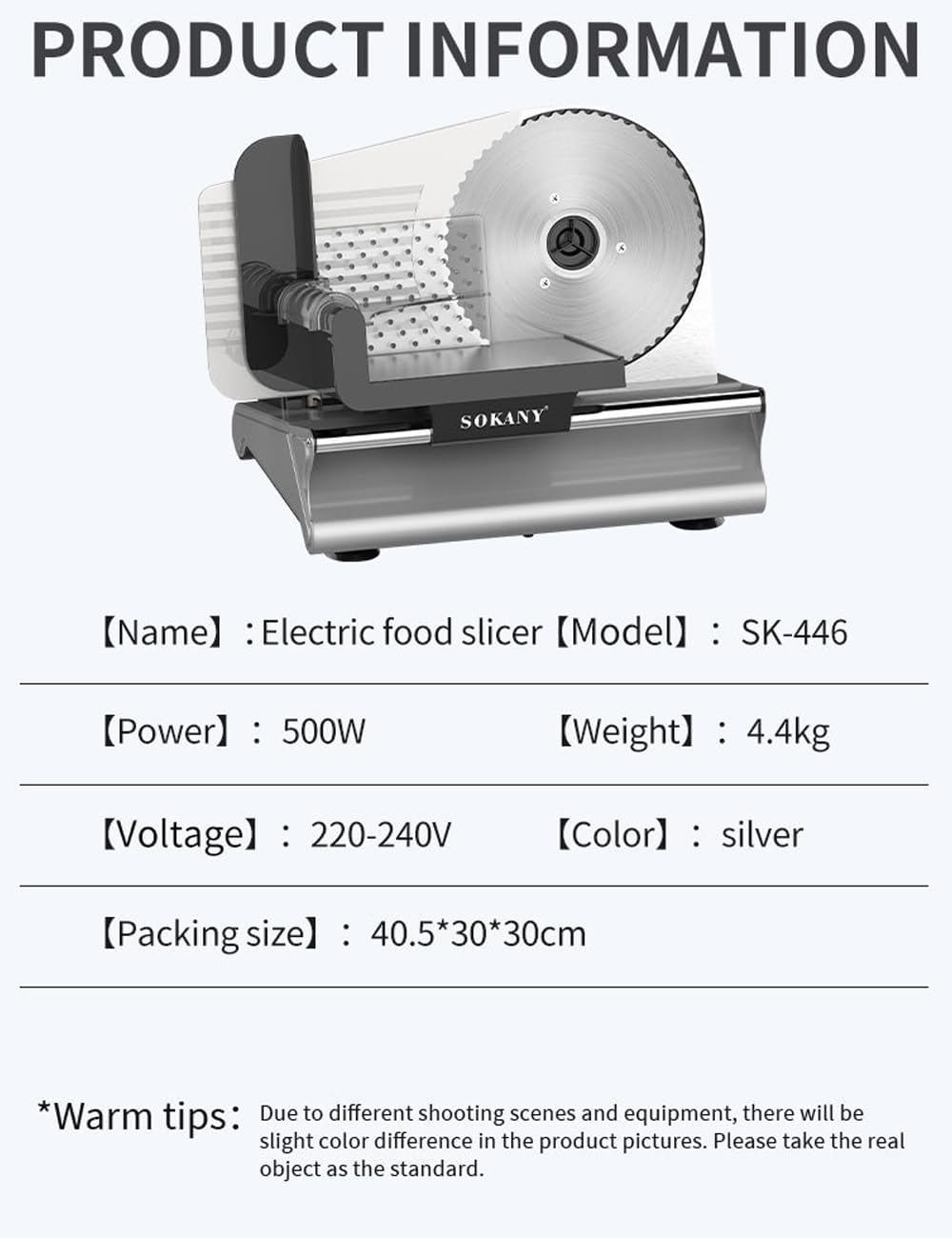 SOKANY Meat Slicer