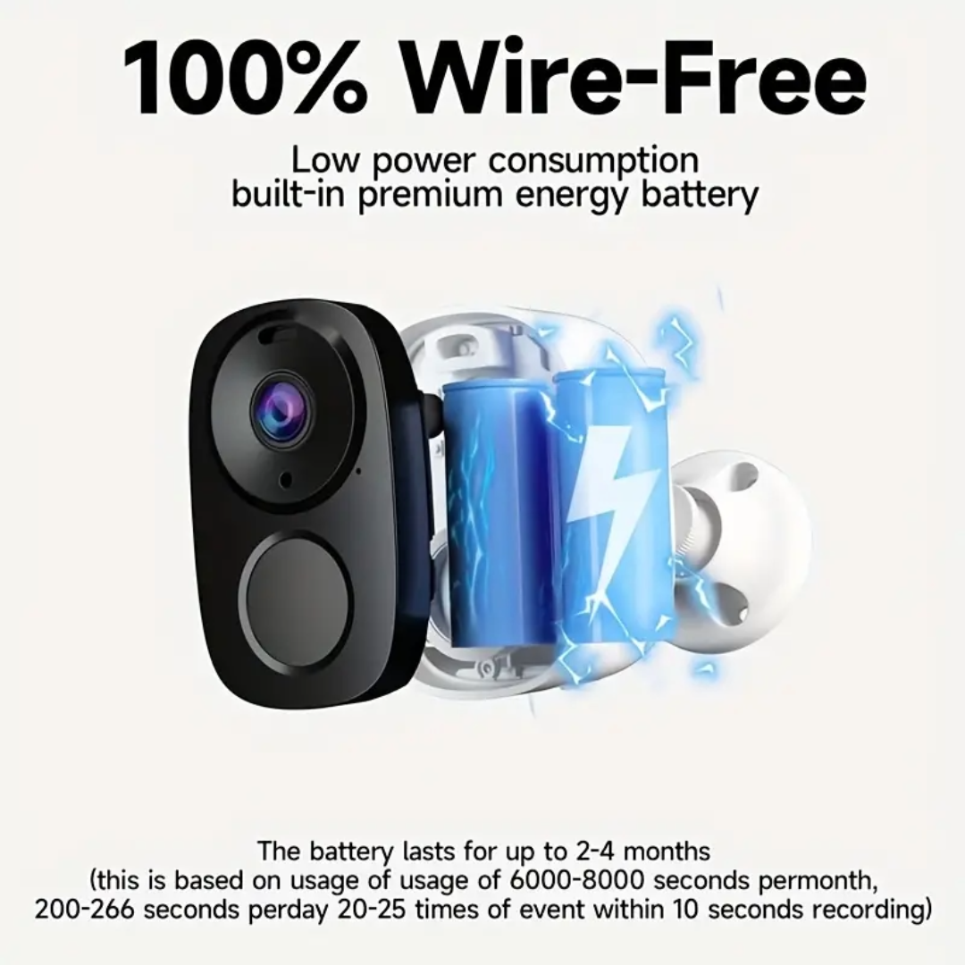 Solar CCTV Wireless Camera Indoor and Outdoor Wifi HD 2k Resolution Home Security Surveillance Video