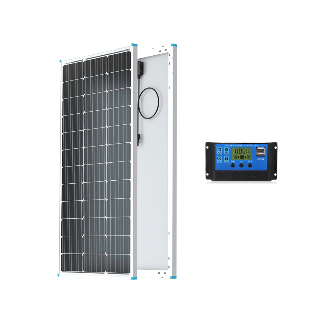 100W Monocrystalline Solar Panel with 30A PWM Charge Controller