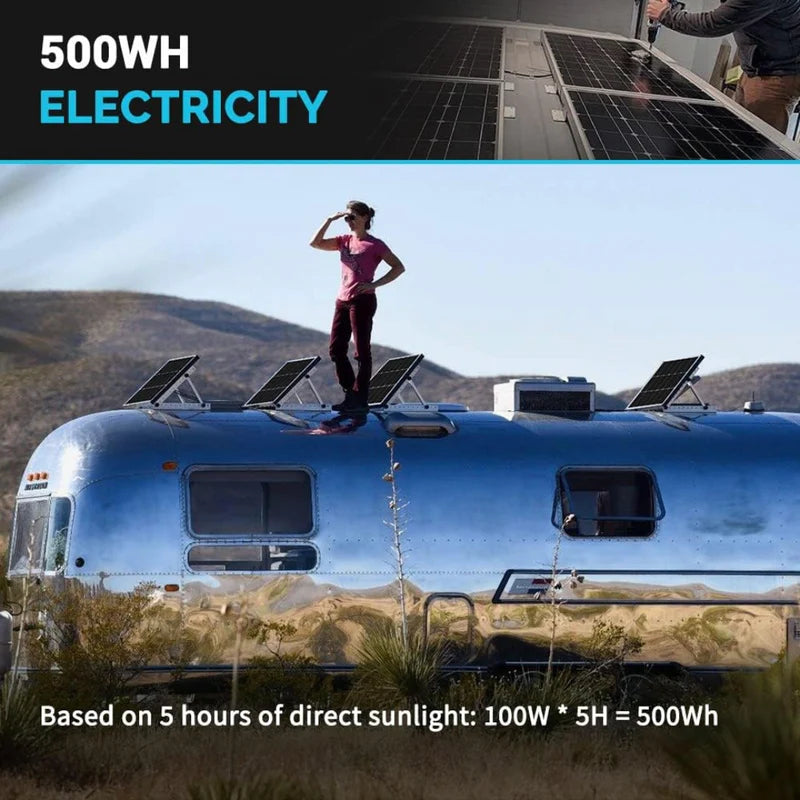100W Solar Panel with Solar Controller