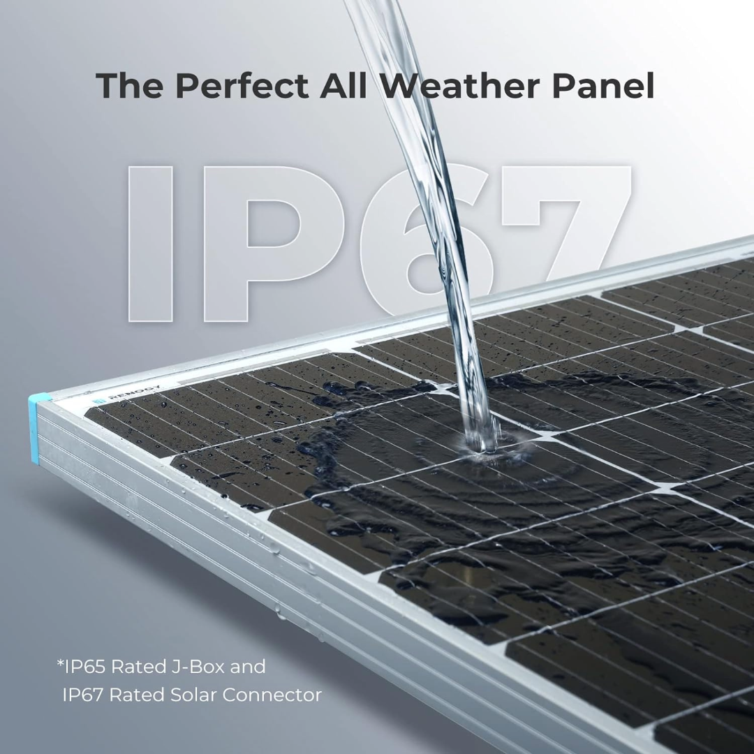 100W Monocrystalline Solar Panel with 30A PWM Charge Controller