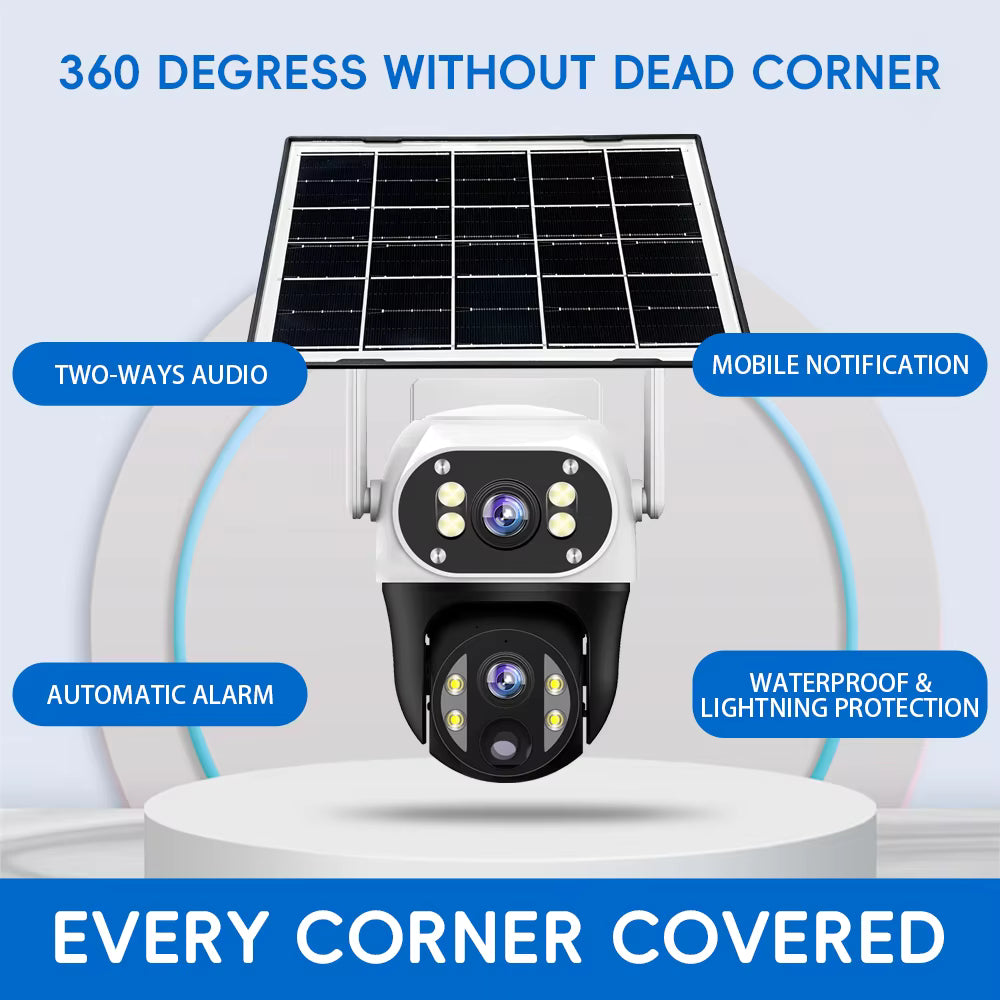 Solar power Security Camera PTZ WIFI 1080P