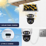 Solar power Security Camera PTZ WIFI 1080P