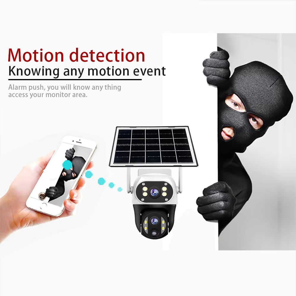 Solar power Security Camera PTZ WIFI 1080P