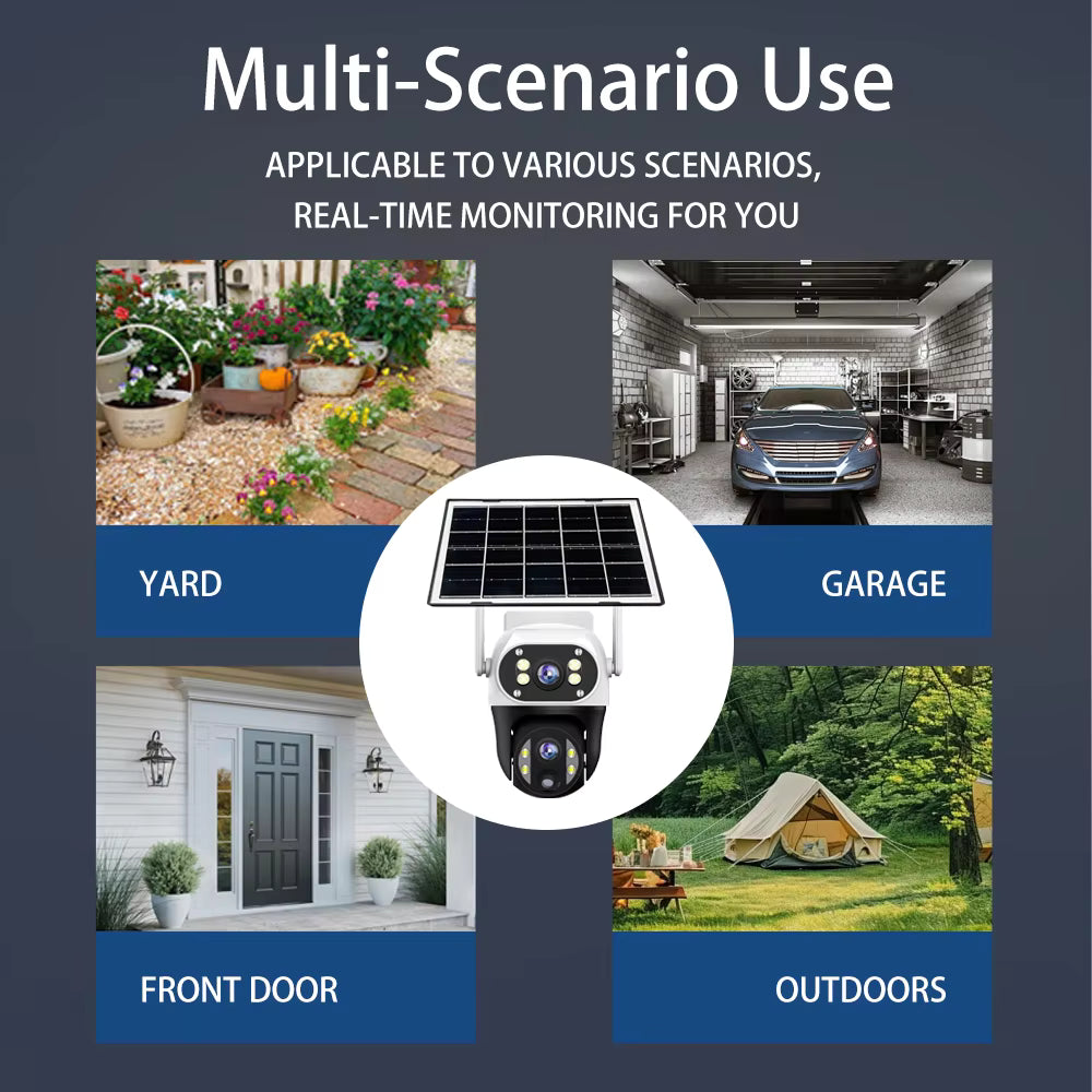 Solar power Security Camera PTZ WIFI 1080P
