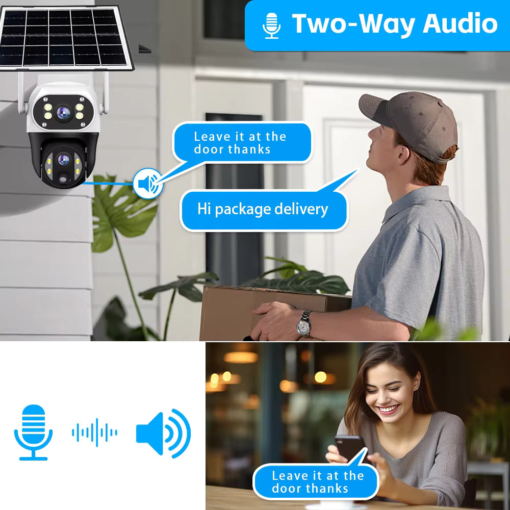 Solar power Security Camera PTZ WIFI 1080P