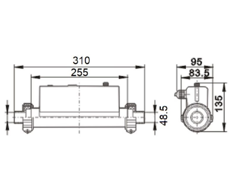 Spa Pool And Bathtub Inline Thermostat 1KW - H10-R1