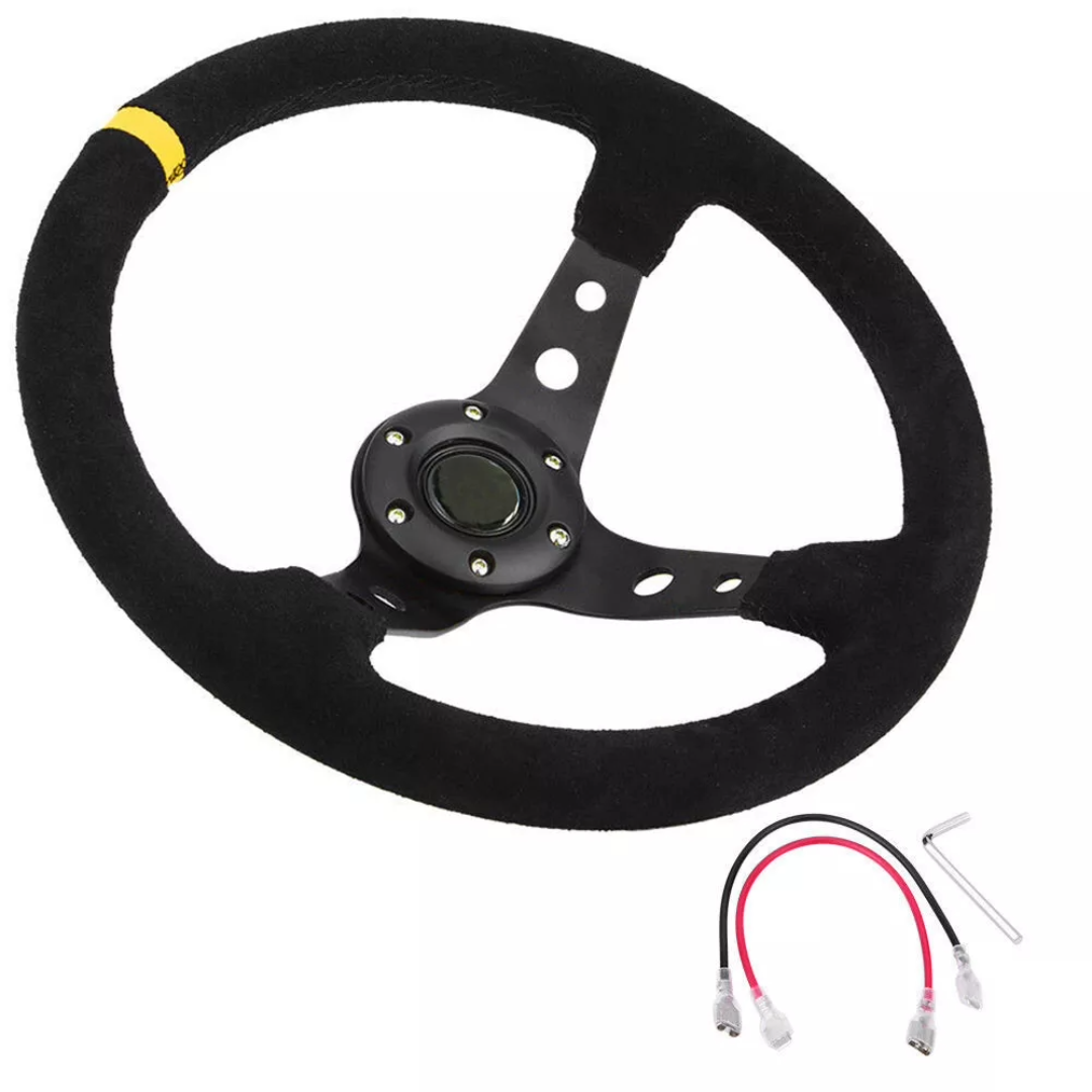 Car Steering Wheel 350mm (Yellow)
