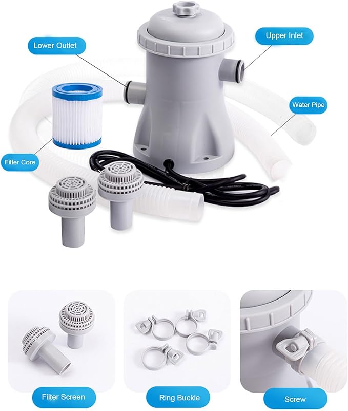 Filter Pump Swimming Pool 330gal 25W 230V