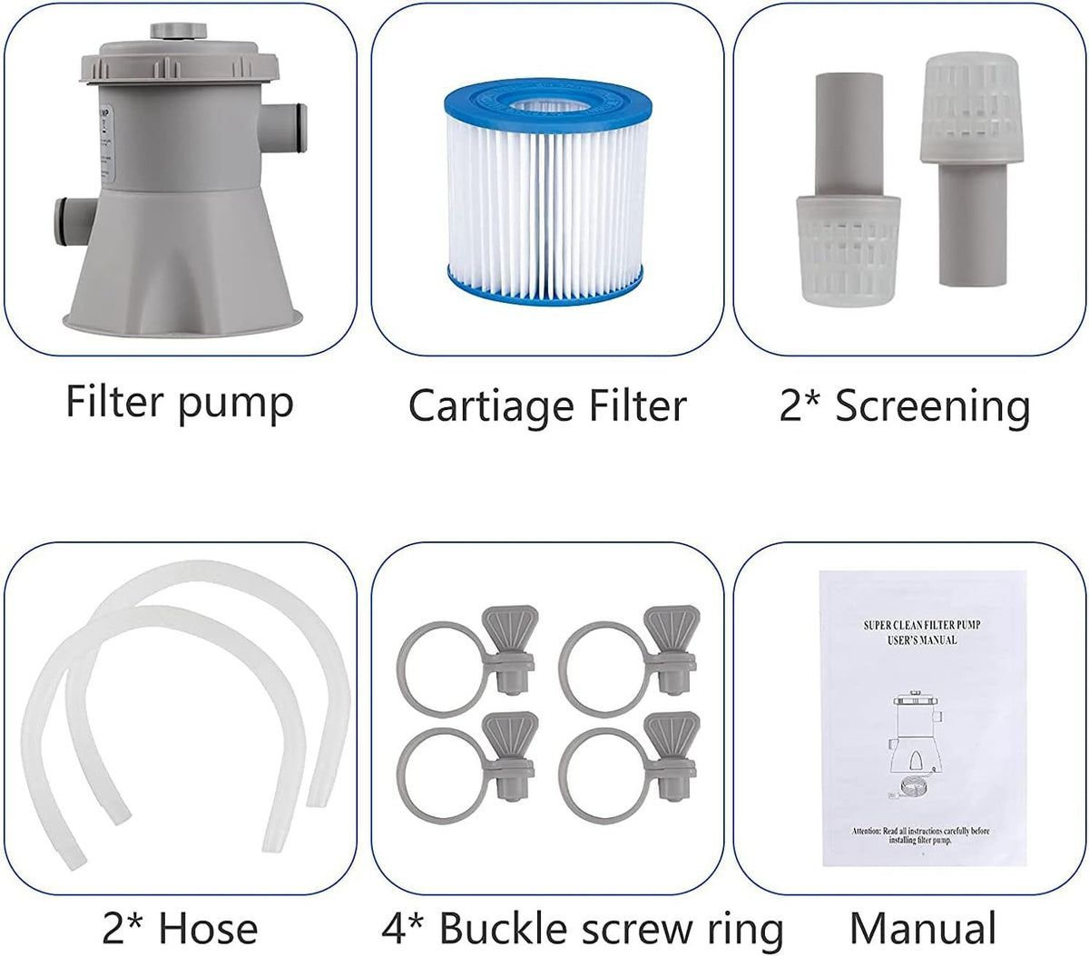 Filter Pump Swimming Pool 330gal 25W 230V