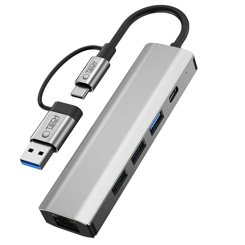 5-in-1 USB Multi-Port Type C Hub USB-C Docking Station with Ethernet