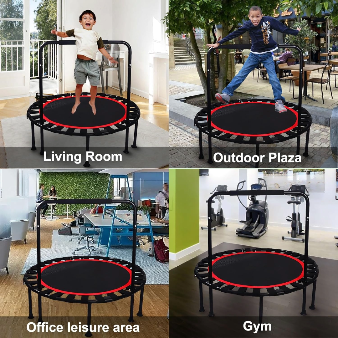 50 Foldable Mini Trampoline Armrest Rebounder Trendybay