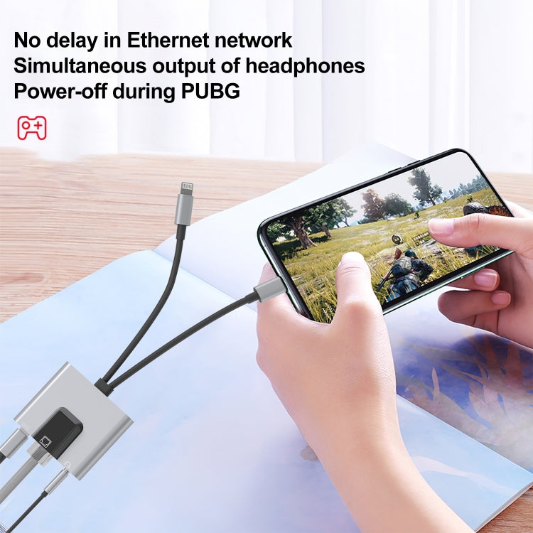 USB Type-C and Lightning to Ethernet Adapter Hub