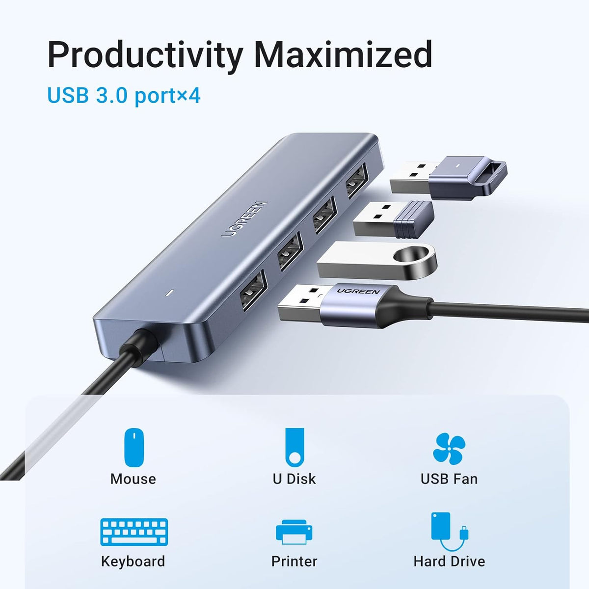 UGREEN USB C Hub 4 Ports USB Type C To USB 3.0 Hub
