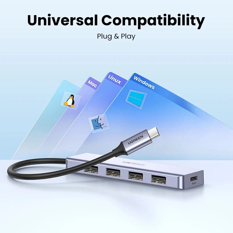 UGREEN USB C Hub 4 Ports USB Type C To USB 3.0 Hub