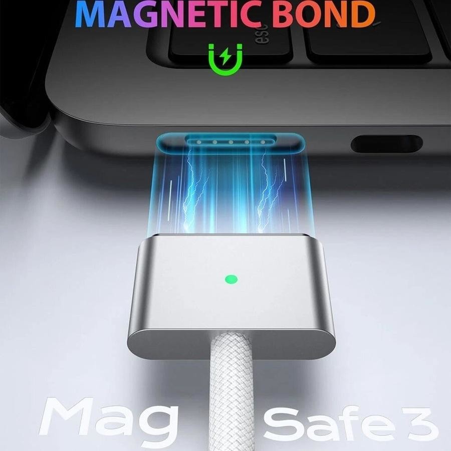 USB C to MagSafe 3 Nylon Charging Cable For MacBook Air / MacBook Pro Replacement