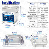 Ultrasonic Cleaner 1.3L Jewellery Cleaner