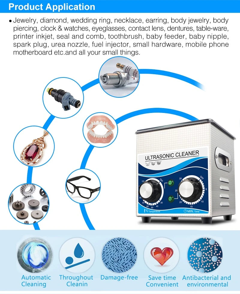 Ultrasonic Cleaner 1.3L Jewellery Cleaner