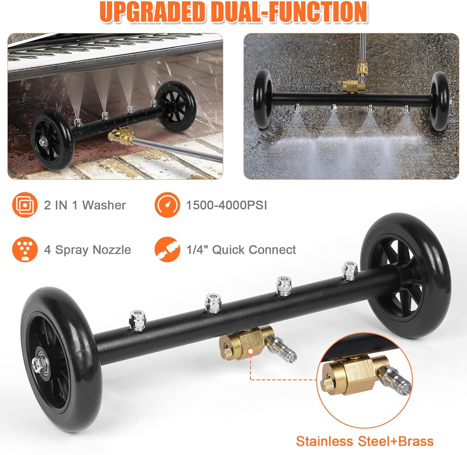 Undercarriage Pressure Washer Water Broom