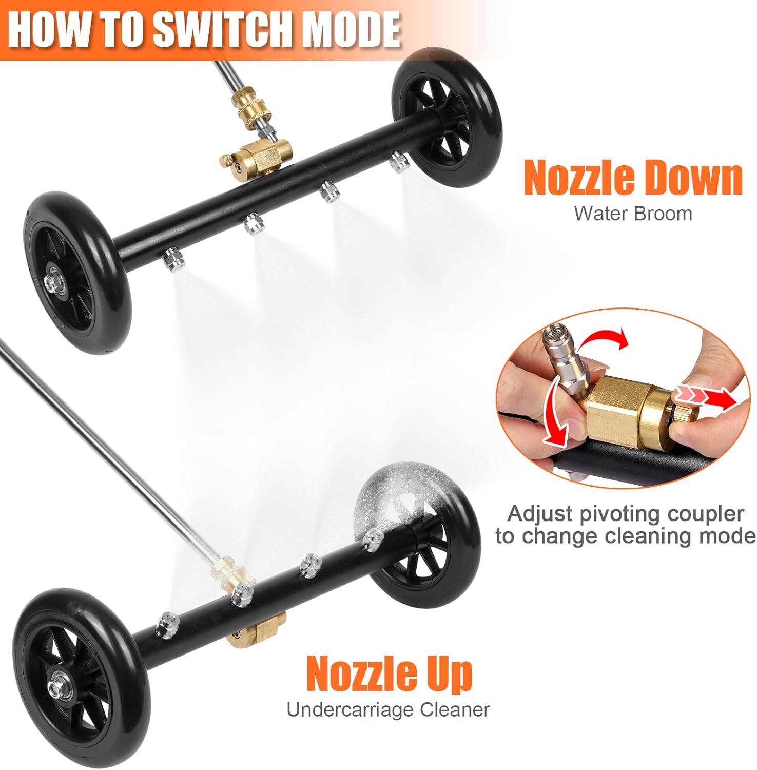 Undercarriage Pressure Washer Water Broom