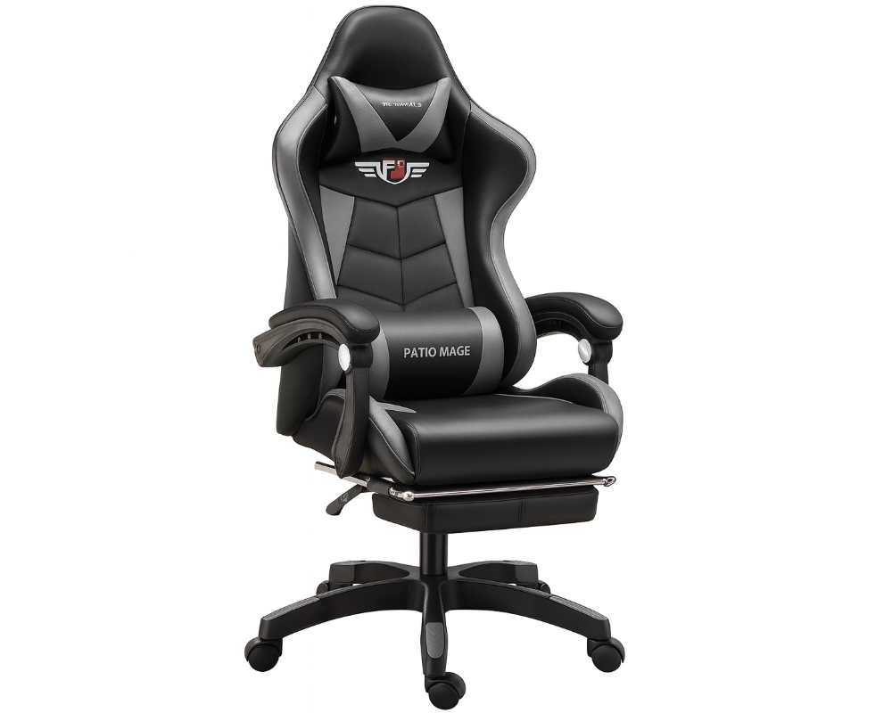 Gaming Office Chair Headrest, Lumbar Support and Footrest