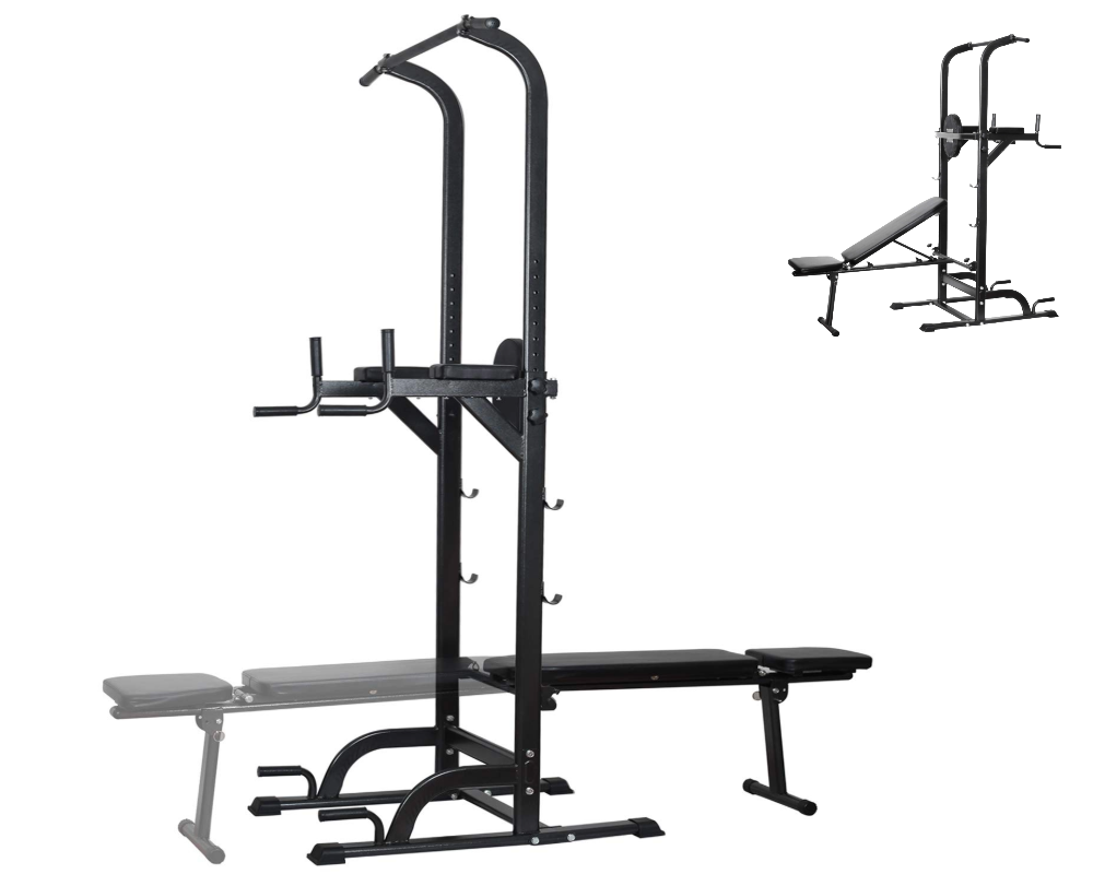Weight Bench Chin Up Pull Up Station Power Tower