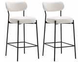 Set of 2 Bar Stools Counter Bar Stool