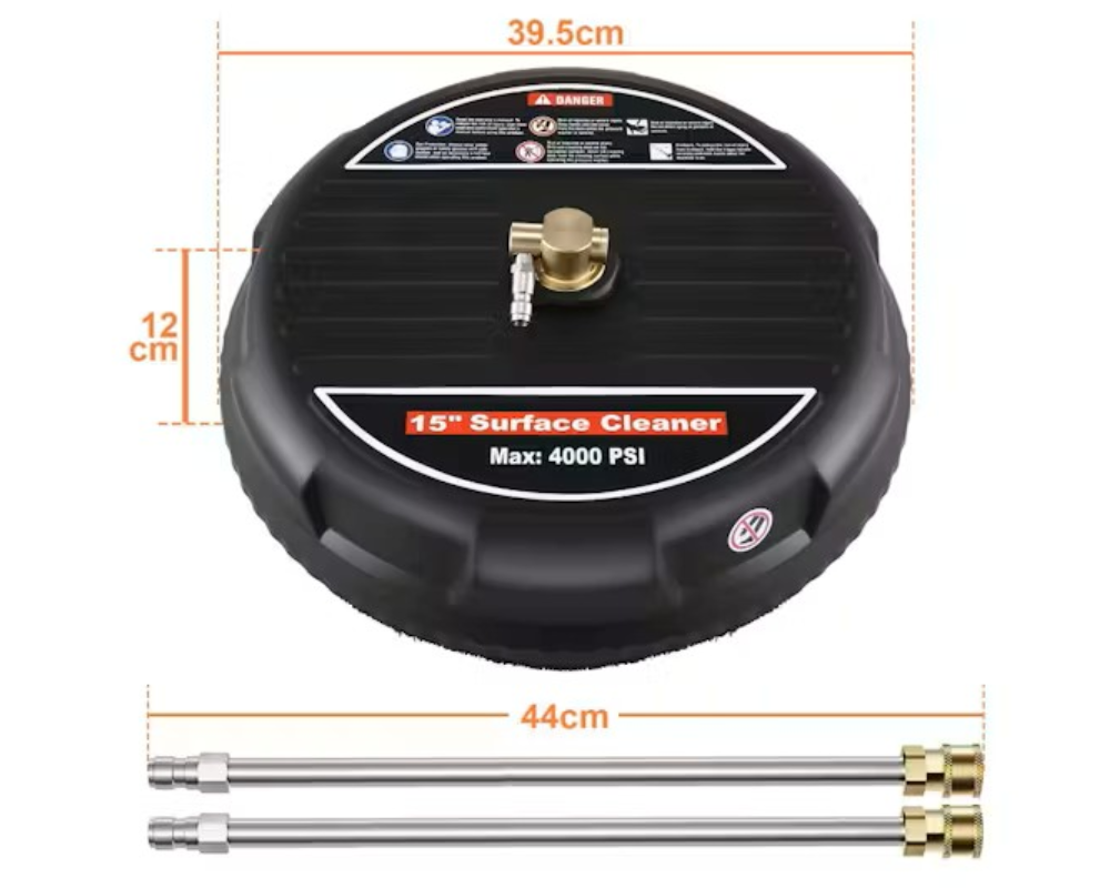 Pressure Washer Surface Cleaner 15" Water Blaster