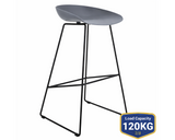 Set of 2 Modern Scandinavian Bar Stool Metal Leg BarStool