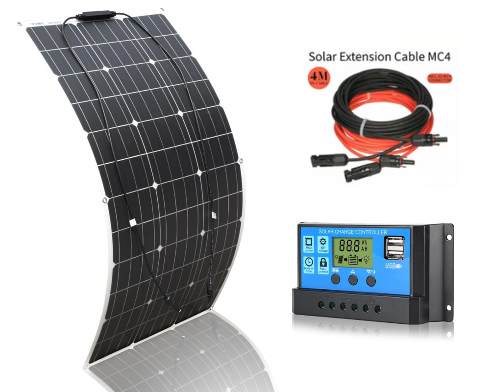 100W Solar Panel with Solar Controller