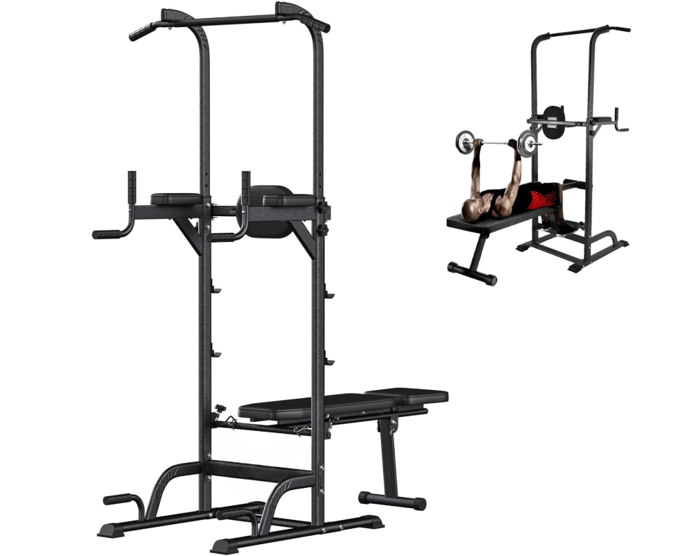 Weight Bench Chin Up Pull Up Station Power Tower