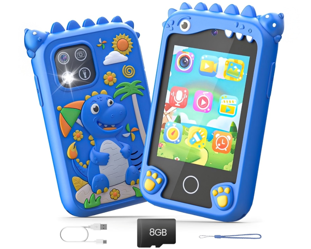 2.8Inch Touchscreen Learning Play Toy Phone With Dual Camera Smart Phone For Girl Boy With 8G SD Card