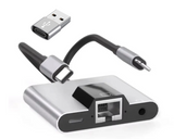 USB Type-C and Lightning to Ethernet Adapter Hub