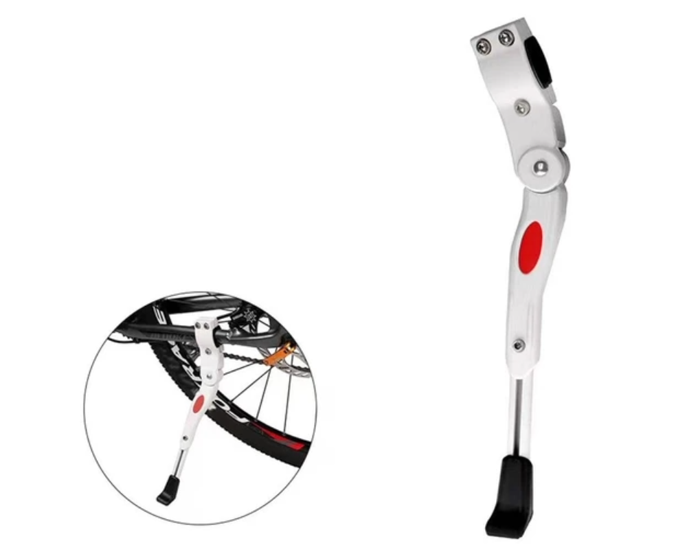Adjustable Rear Bike Kick Stand (White)