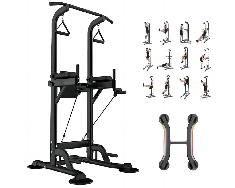 Adjustable Chin Up Pull Up Power Tower Station Workout