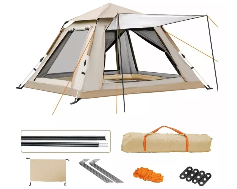 Camping Tent With Canopy 3-5 Person Outdoor Tent