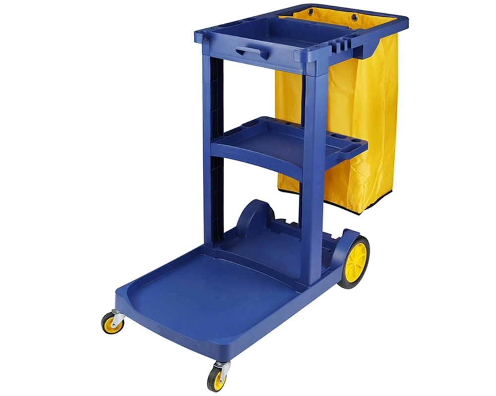 Cleaning trolley Janitors cart Blue