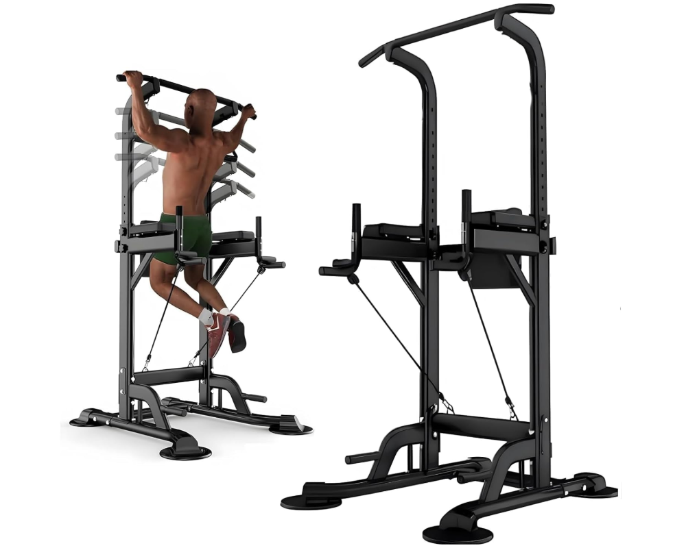 Adjustable Chin Up Pull Up Power Tower Station Workout