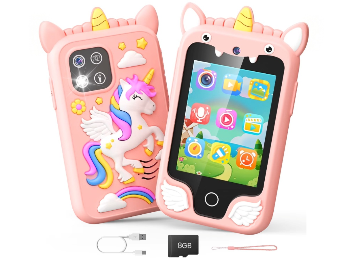 2.8Inch Touchscreen Learning Play Toy Phone With Dual Camera Smart Phone For Girl Boy With 8G SD Card
